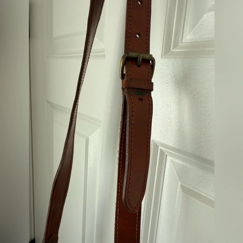 Vintage Polo RALPH LAUREN Green Tartan Plaid Leather Drawstring Bucket Bag 90s - Picture 11 of 16